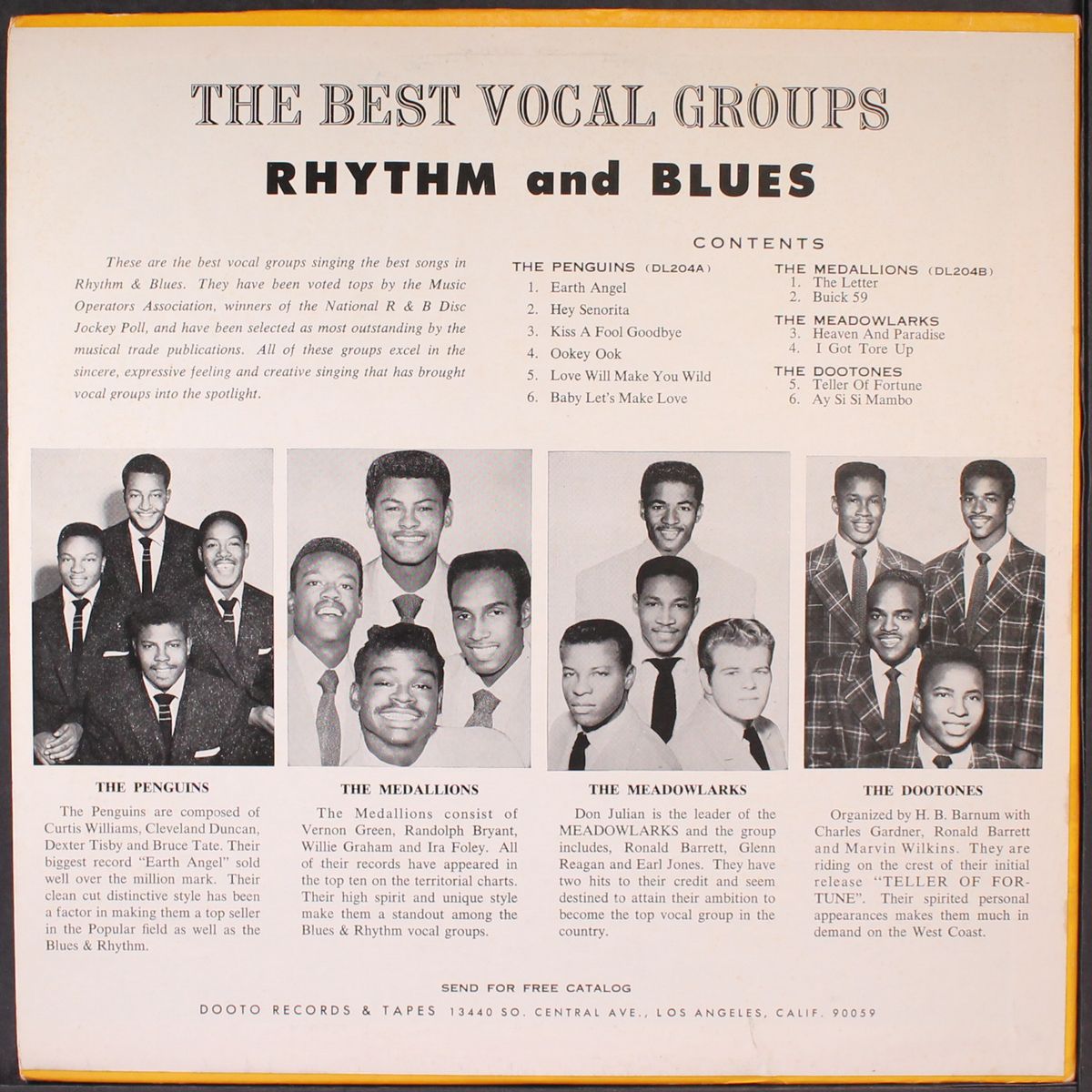 the best vocal groups...rhythm & blues by PENGUINS / MEADOWLARKS