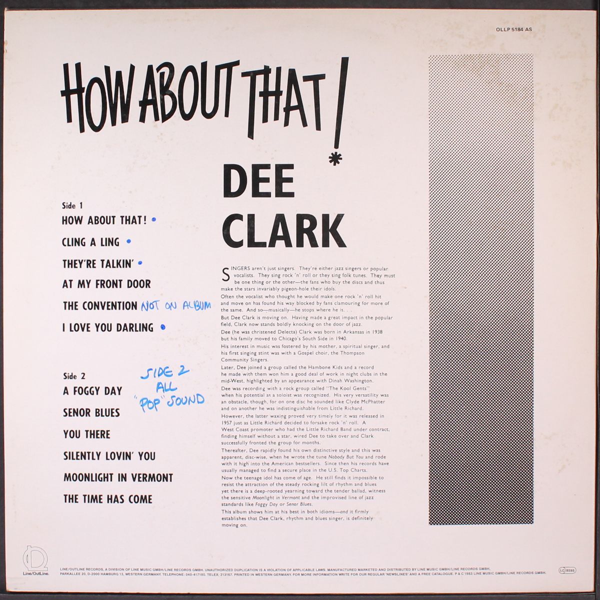 how about that by DEE CLARK