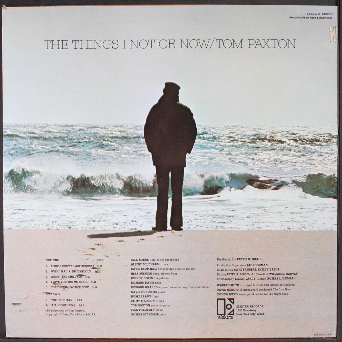 the things i notice now by TOM PAXTON