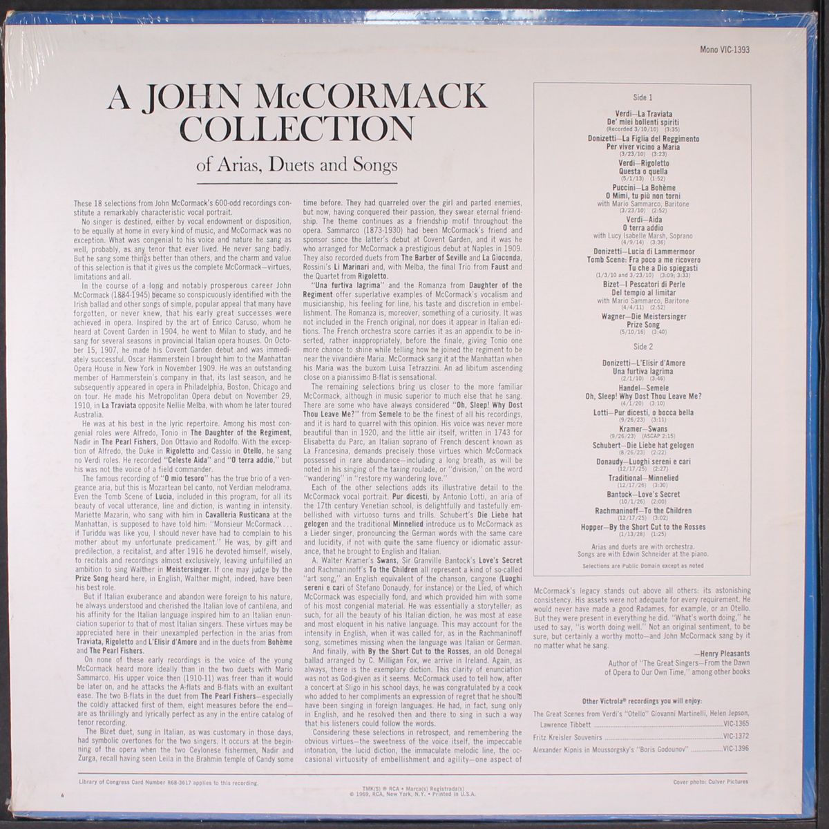 arias & duets by JOHN MCCORMACK