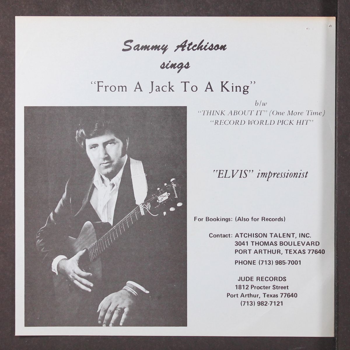think about it / from a jack to a king by SAMMY ATCHISON