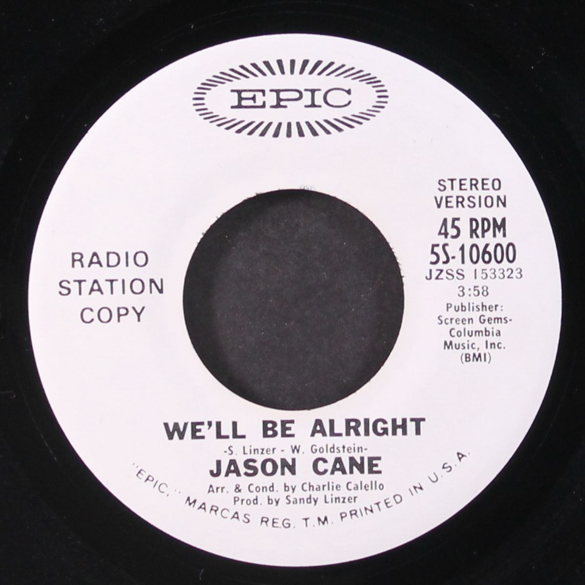 we'll be alright by JASON CANE