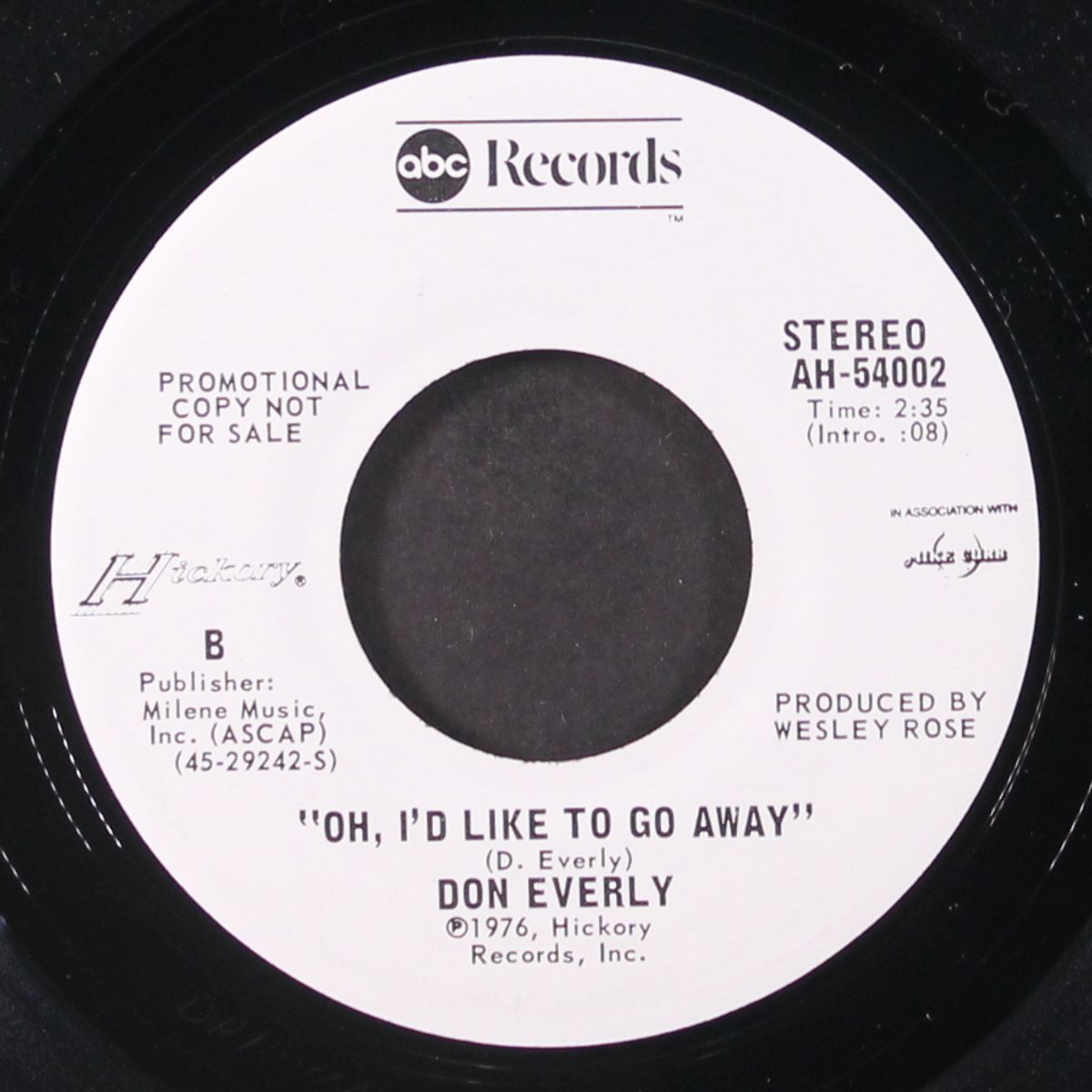 love at last sight / oh i'd like to go away by DON EVERLY