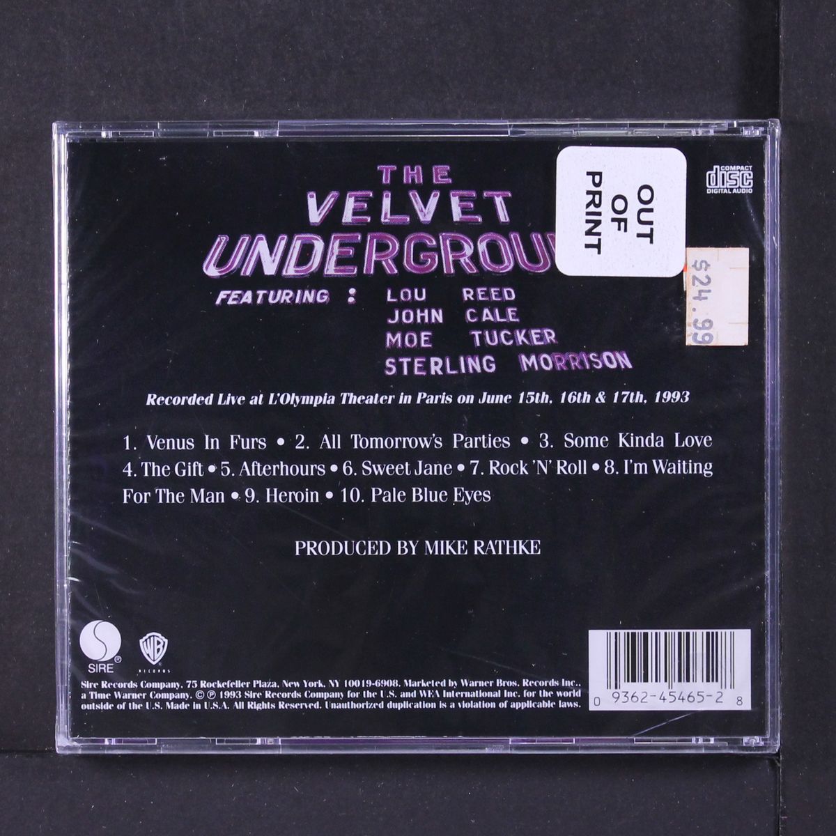 live mcmxciii by VELVET UNDERGROUND