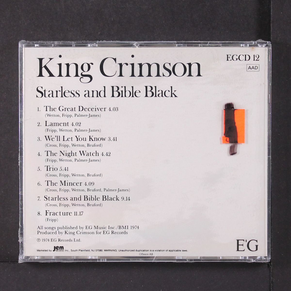 starless and bible black by KING CRIMSON