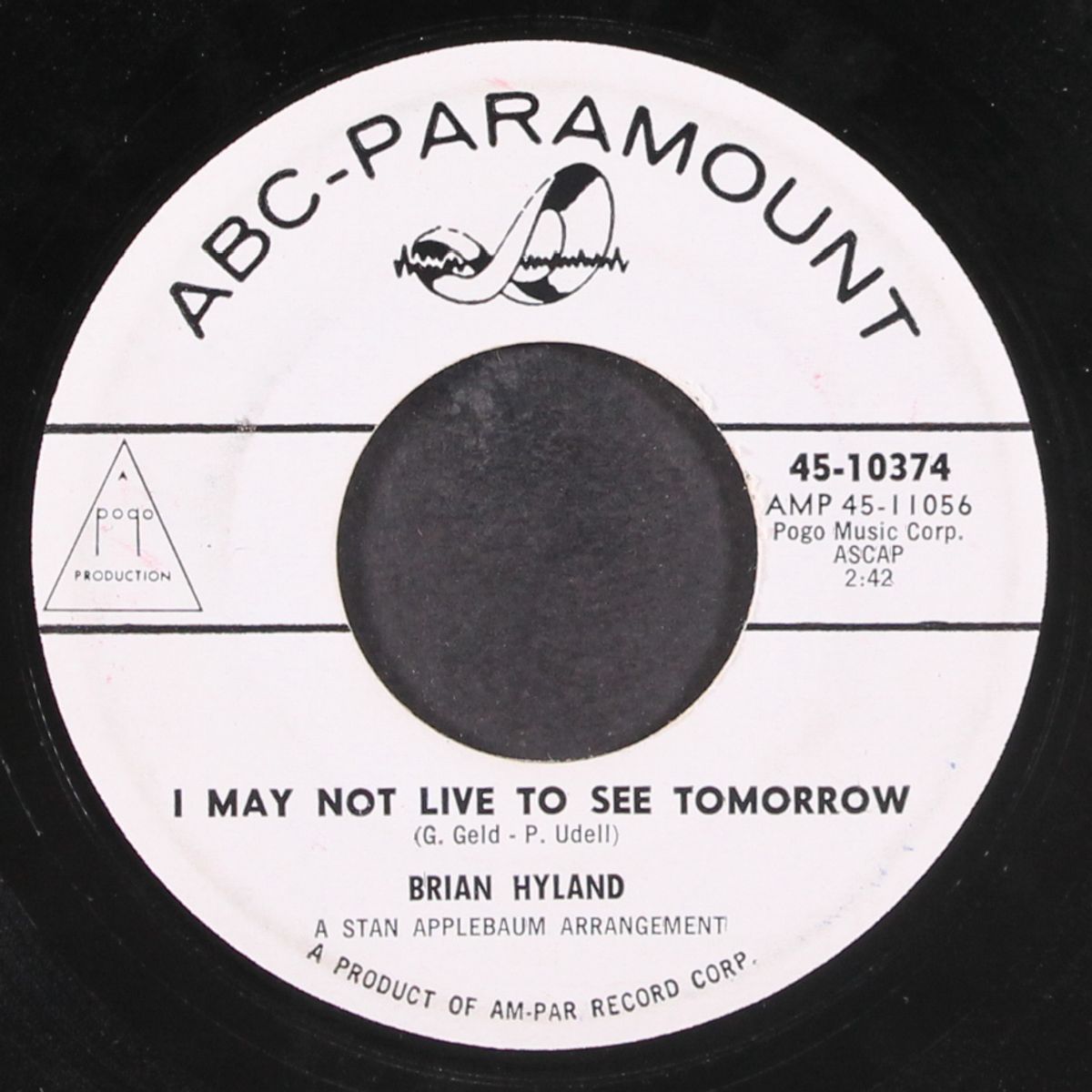 i may not live to see tomorrow by BRIAN HYLAND