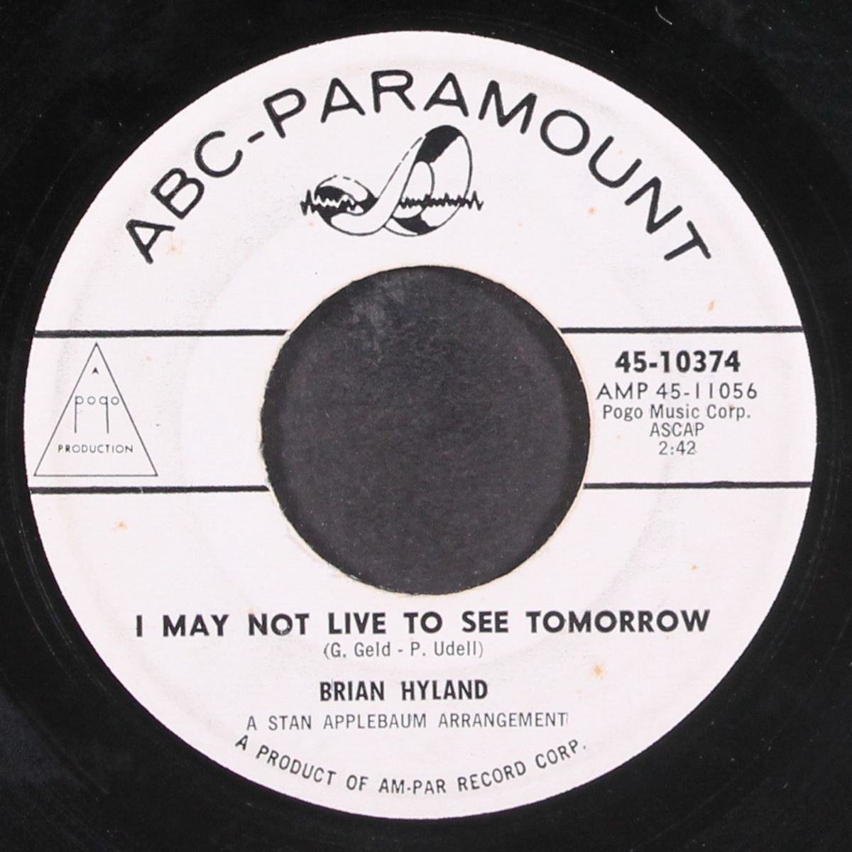 i may not live to see tomorrow by BRIAN HYLAND