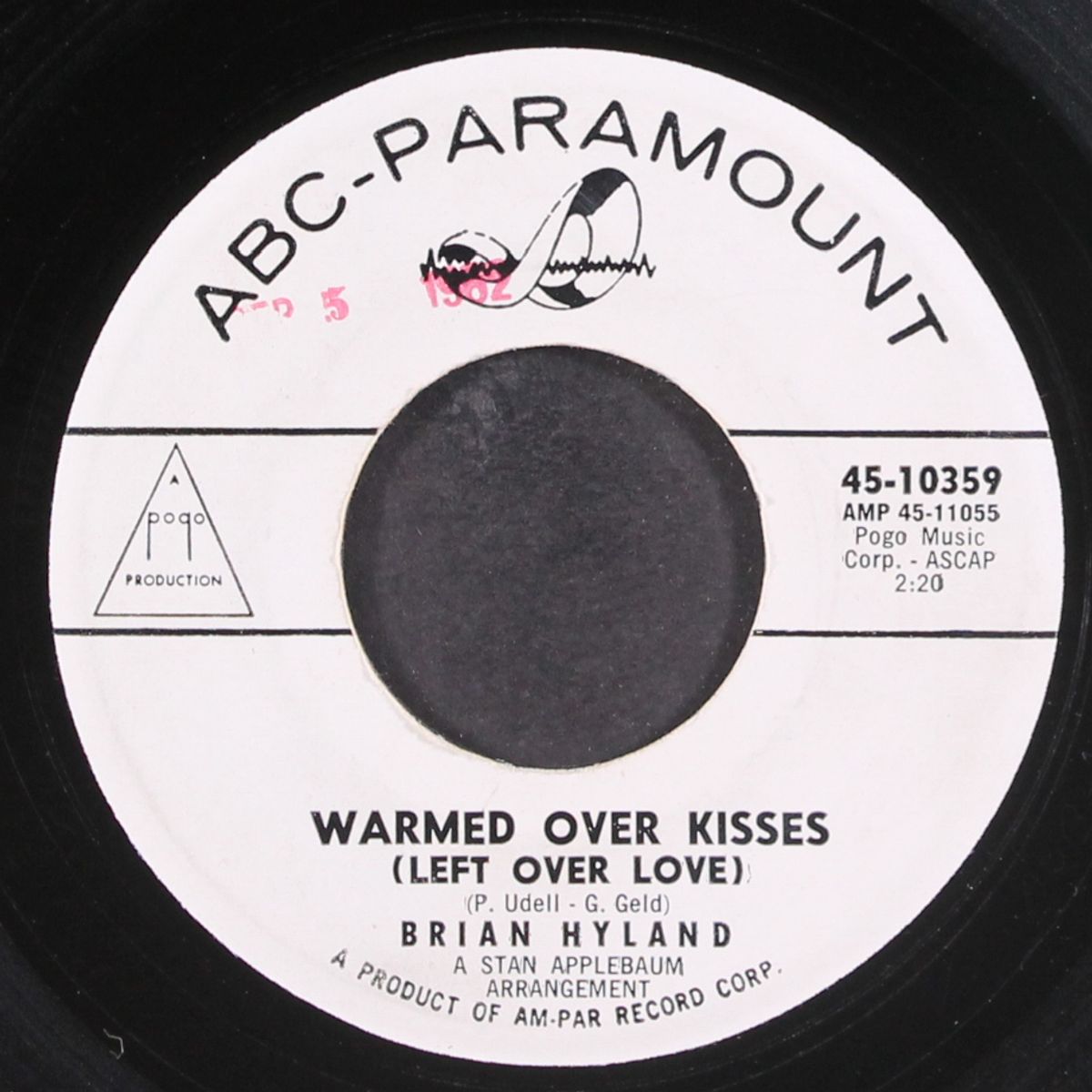 warmed over kisses by BRIAN HYLAND