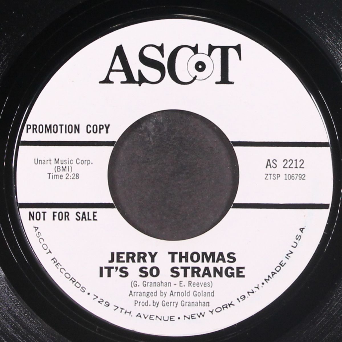 someone / it's so strange by JERRY THOMAS