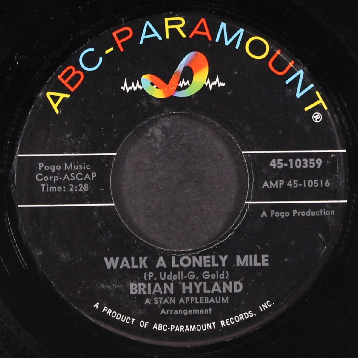 warmed over kisses / walk a lonely mile by BRIAN HYLAND