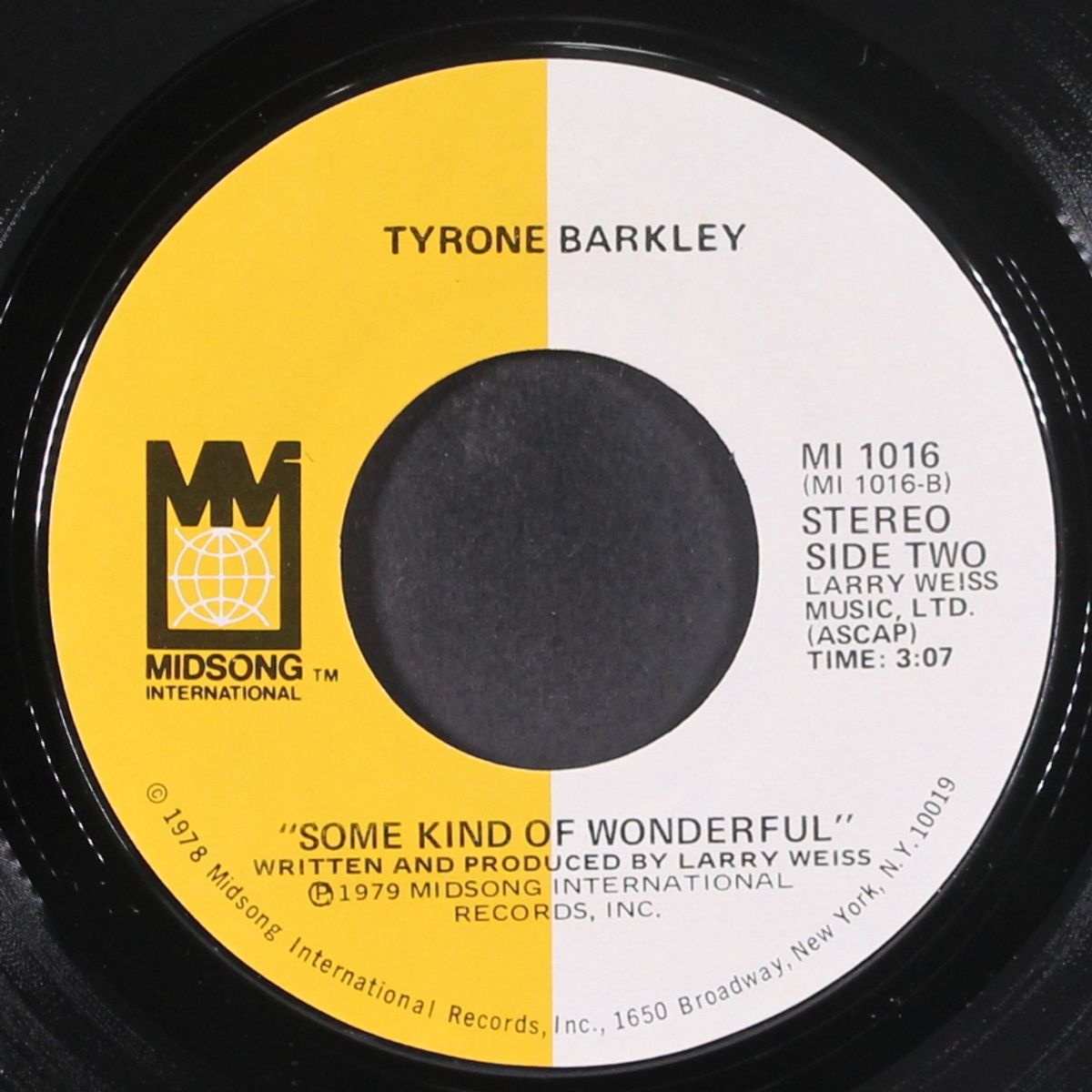 man of value / some kind of wonderful by TYRONE BARKLEY