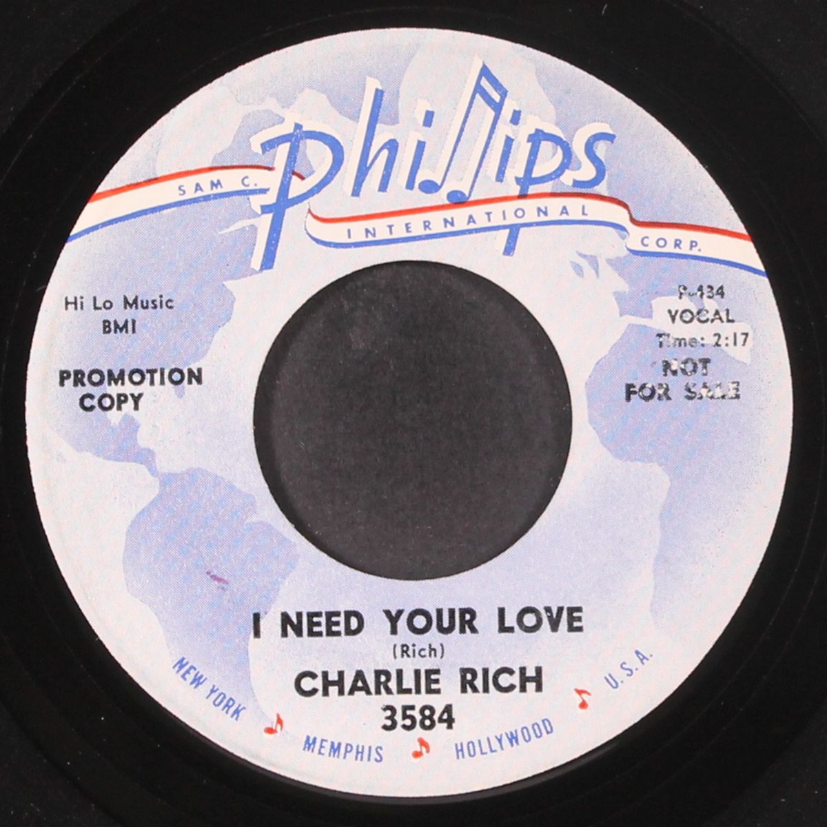i need your love / there's another place i can't go by CHARLIE RICH