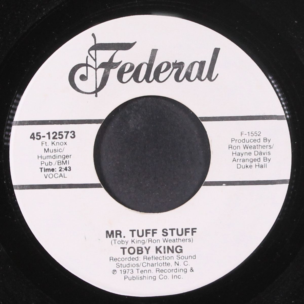 mr. tuff stuff / for the good times by TOBY KING