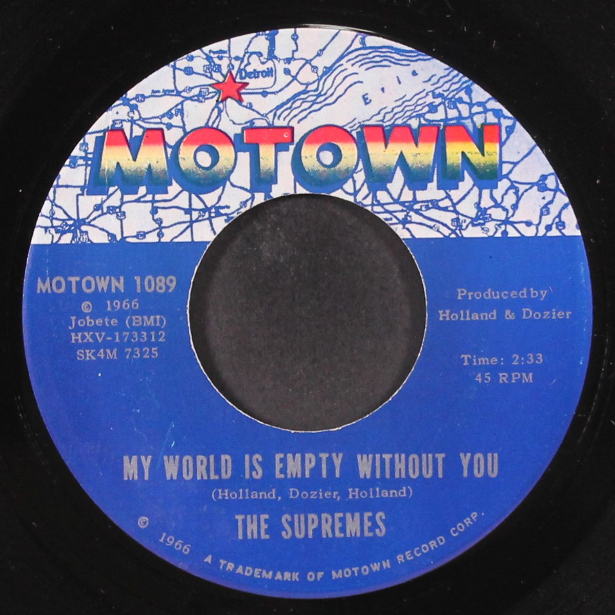 my world is empty without you / everything is good about you by SUPREMES