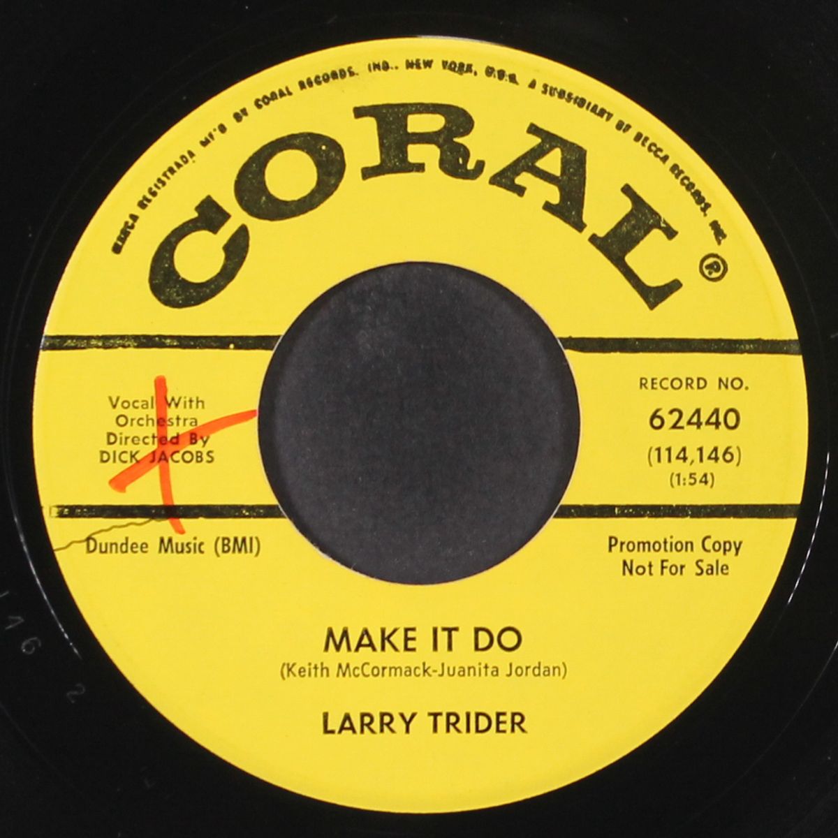 make it do / who's gonna stand by me by LARRY TRIDER