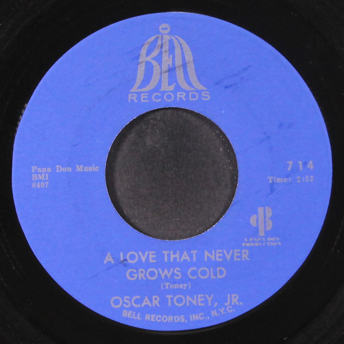 a love that never grows cold / never get enough of your love by OSCAR TONEY, JR.