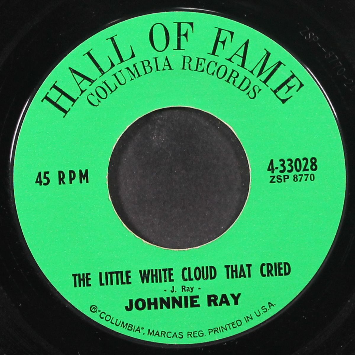 cry / the little white cloud that cried by JOHNNIE RAY