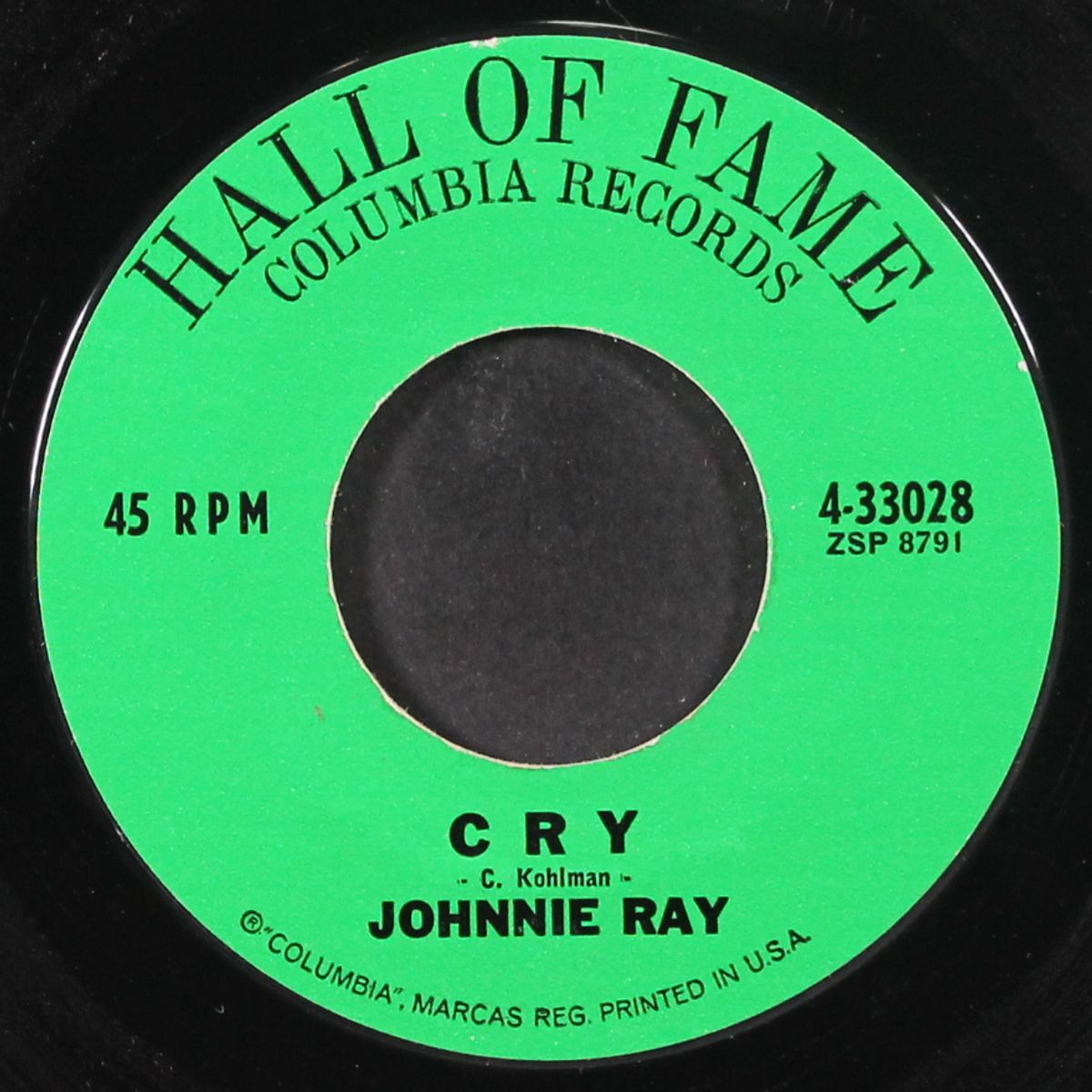 cry / the little white cloud that cried by JOHNNIE RAY