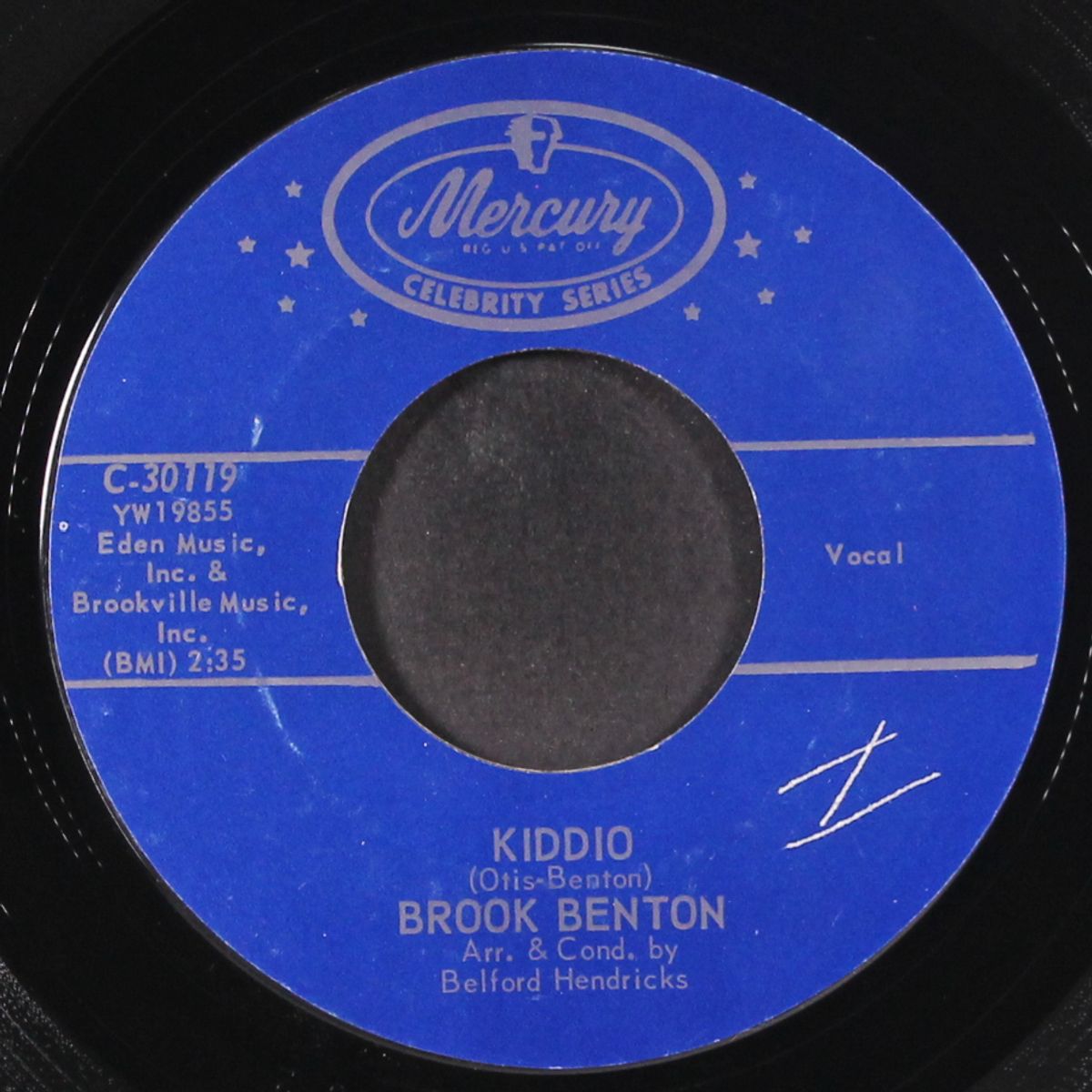 kiddio / think twice by BROOK BENTON