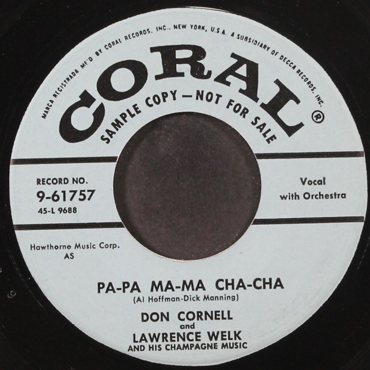 pa-pa ma-ma cha-cha by DON CORNELL