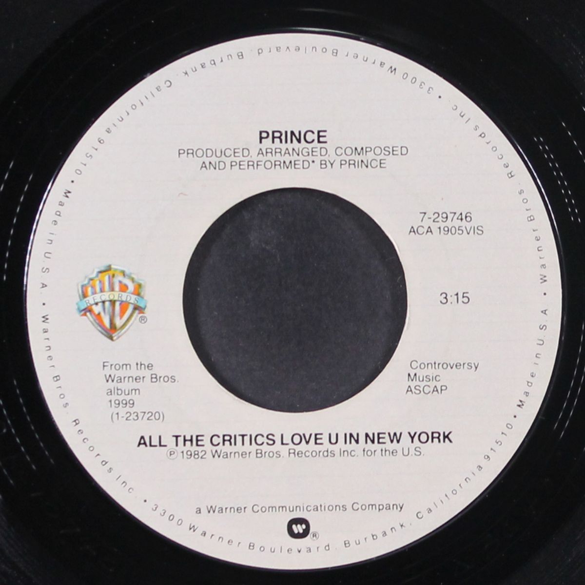 little red corvette / all the critics love u in new york by PRINCE