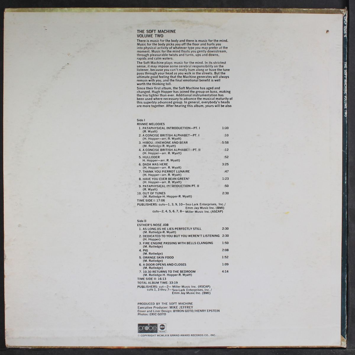 volume two by SOFT MACHINE