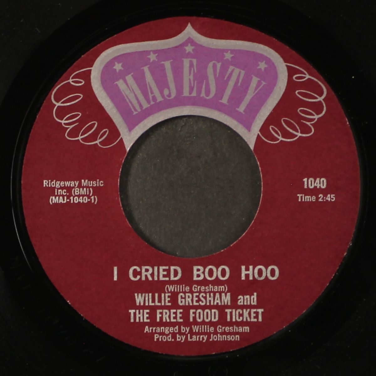 step by step / i cried boo hoo by WILLIE GRESHAM & FREE FOOD TICKET
