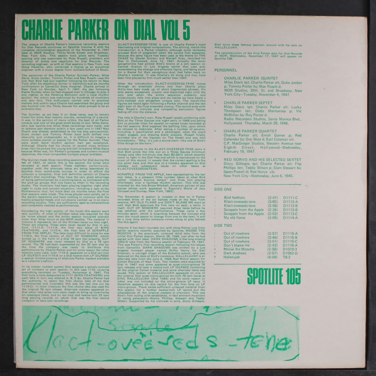on dial, vol. 5 by CHARLIE PARKER