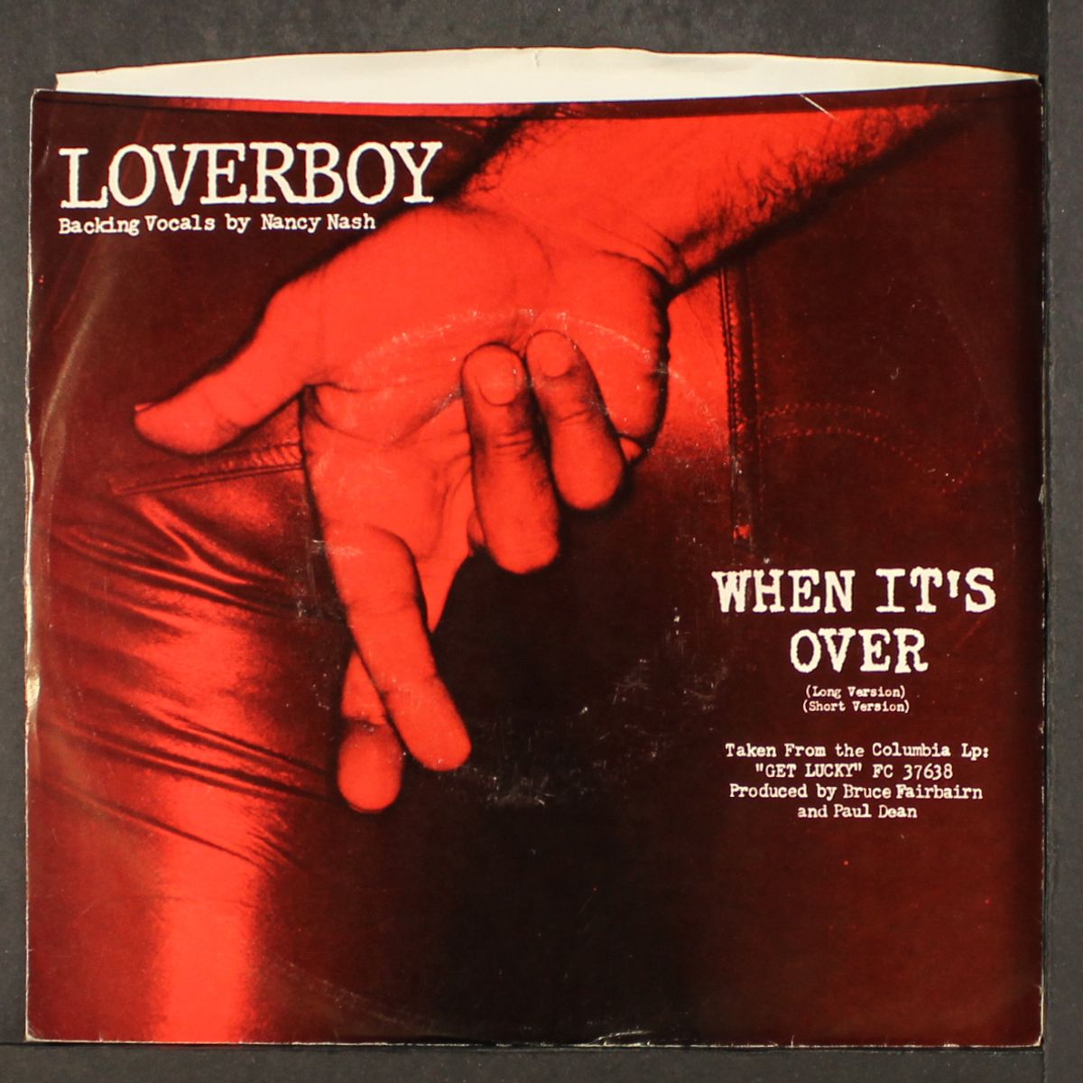when it's over by LOVERBOY