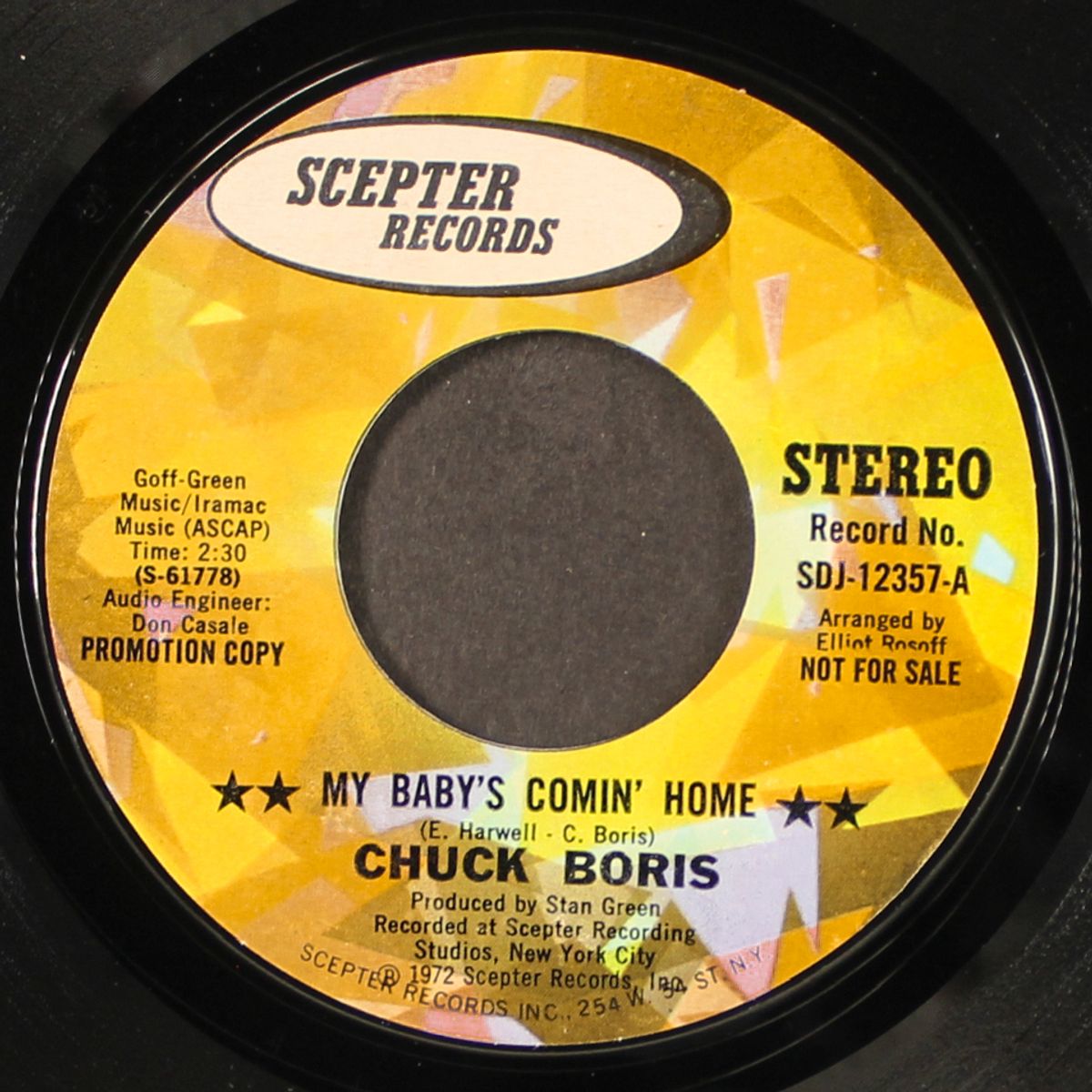 my baby's comin' home / i don't know any better by CHUCK BORIS