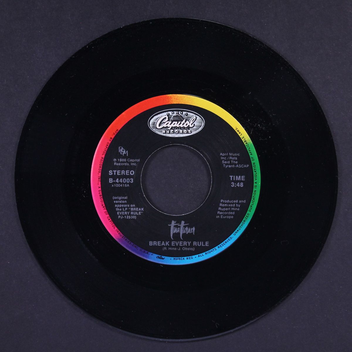 break every rule / take me to the river by TINA TURNER
