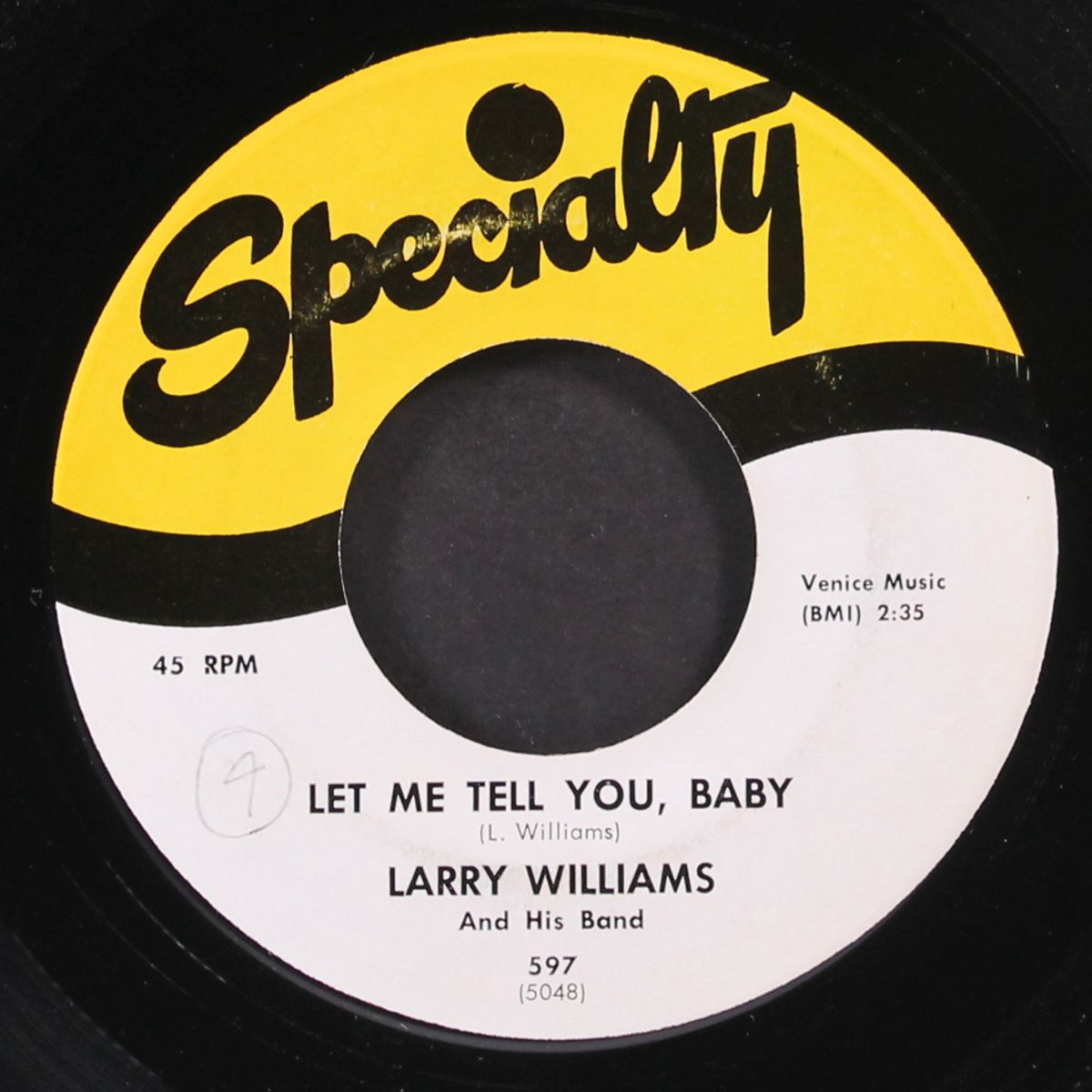 just because / let me tell you, baby by LARRY WILLIAMS