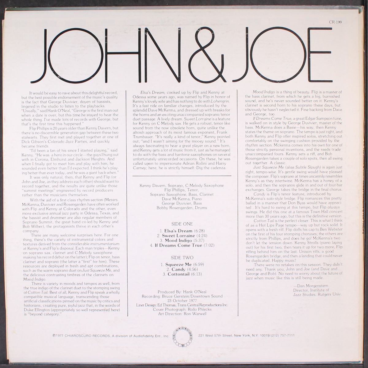 john & joe by KENNY DAVERN & FLIP PHILLIPS