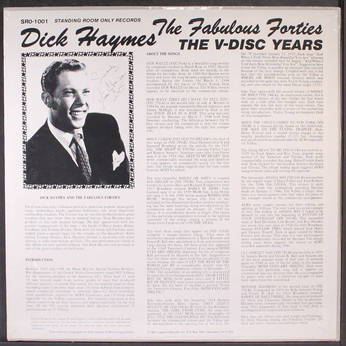 the fabulous forties by DICK HAYMES