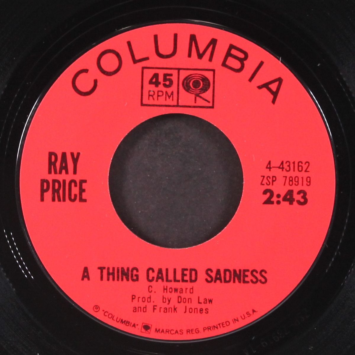a thing called sadness by RAY PRICE