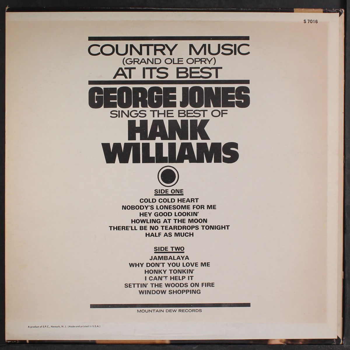 best of hank williams by GEORGE JONES