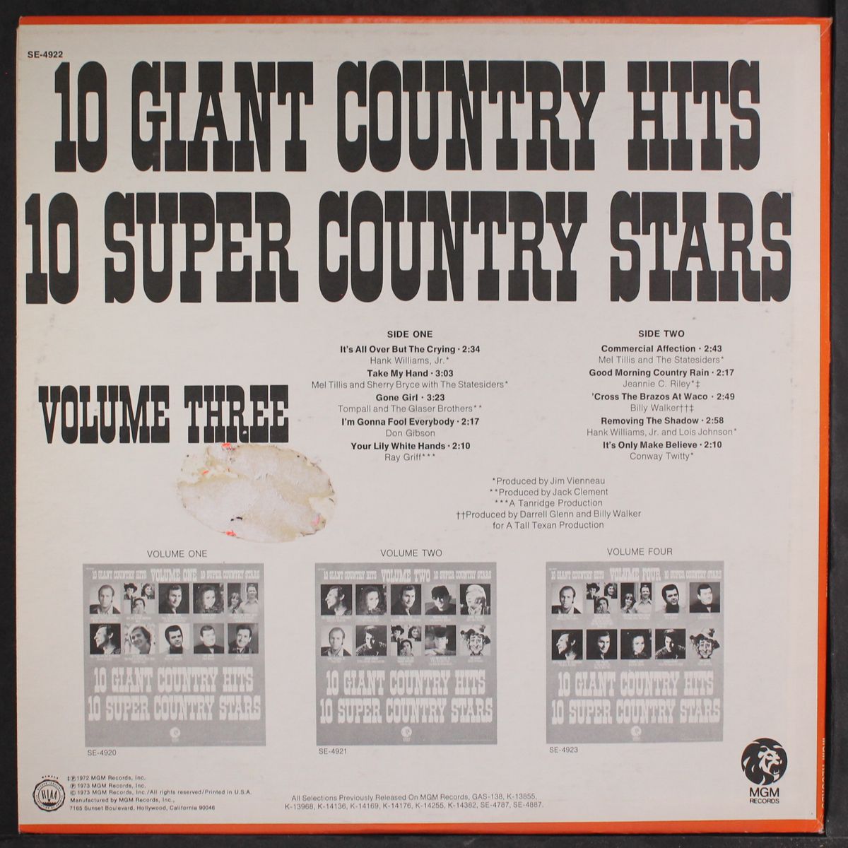 10 giant country hits by 10 super country stars, vol. 3 by VARIOUS
