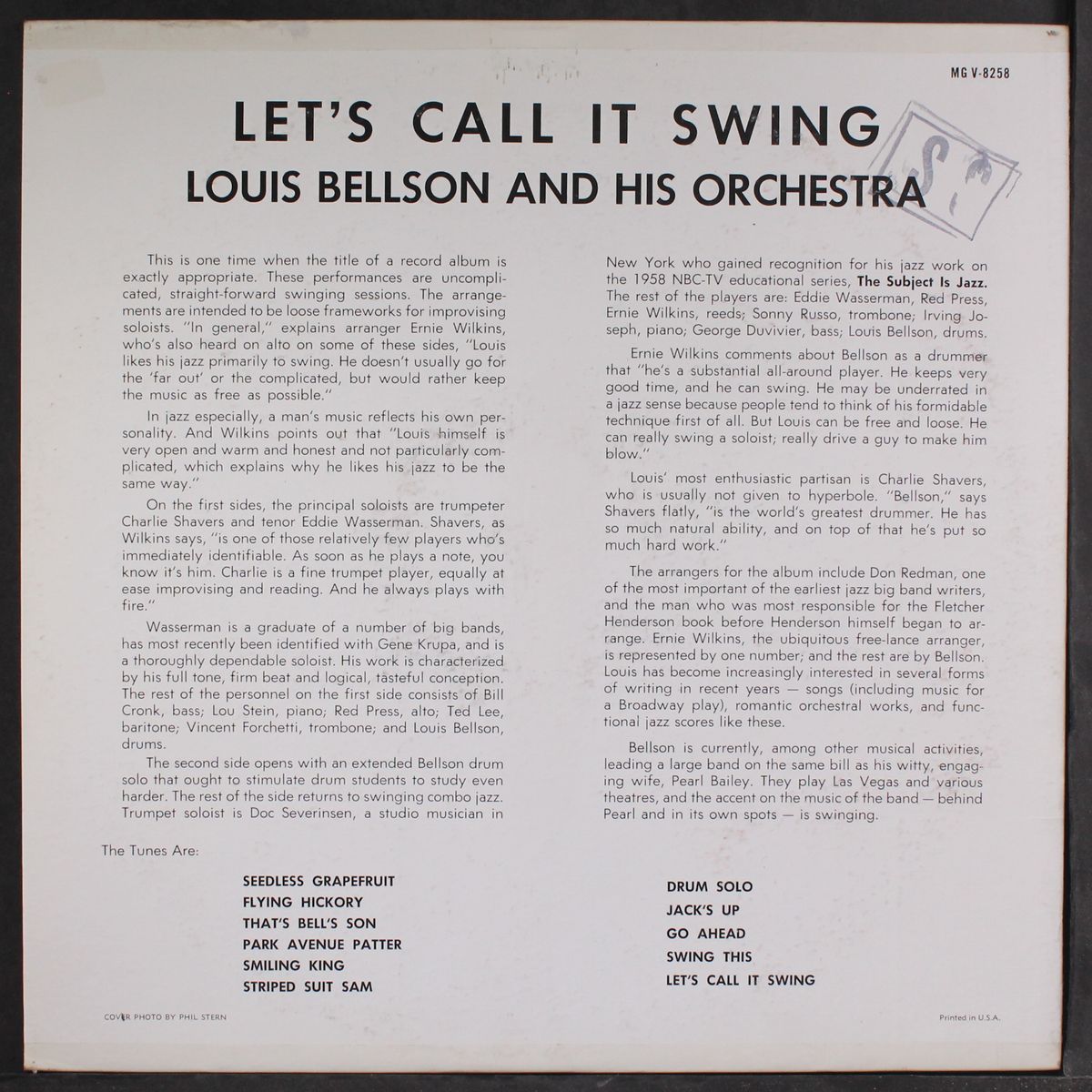 let's call it swing by LOUIS BELLSON