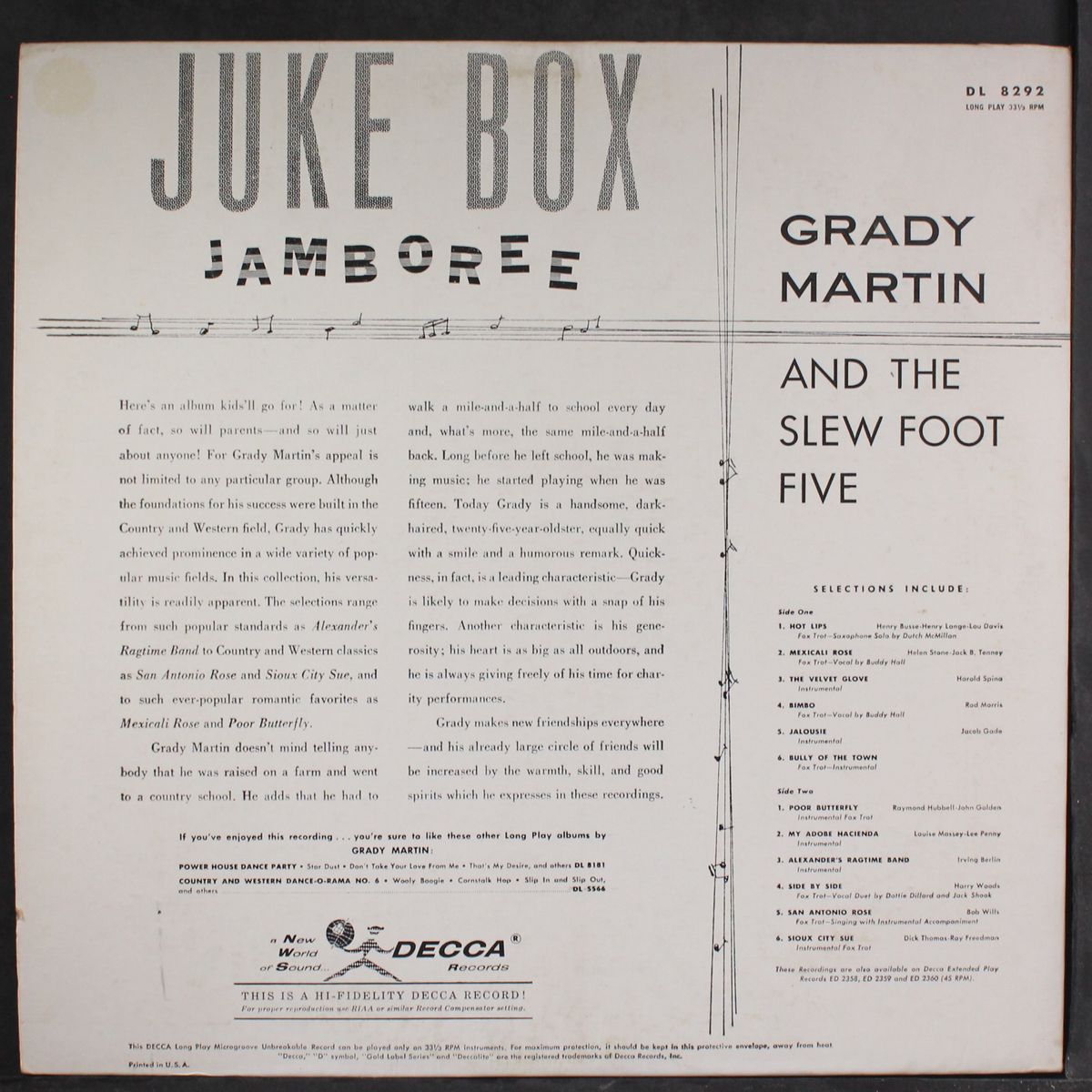 juke box jamboree by GRADY MARTIN