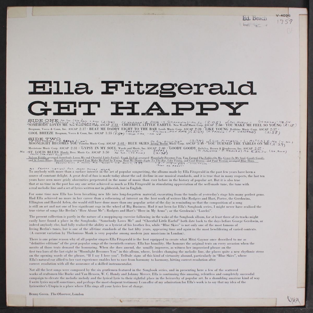 get happy! by ELLA FITZGERALD