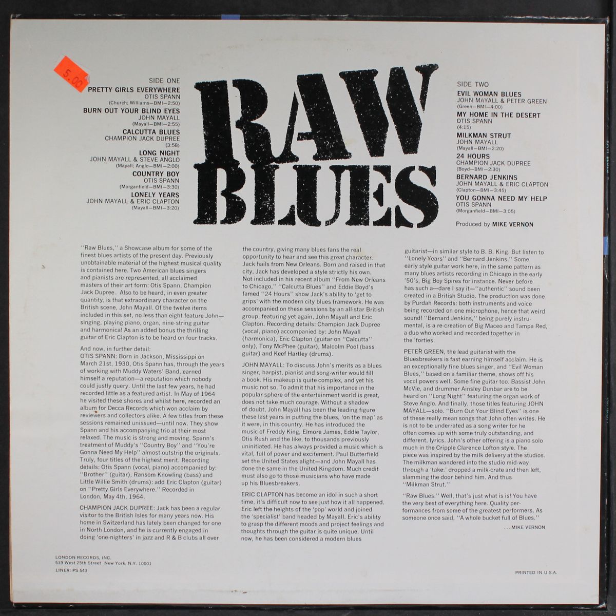 raw blues by VARIOUS