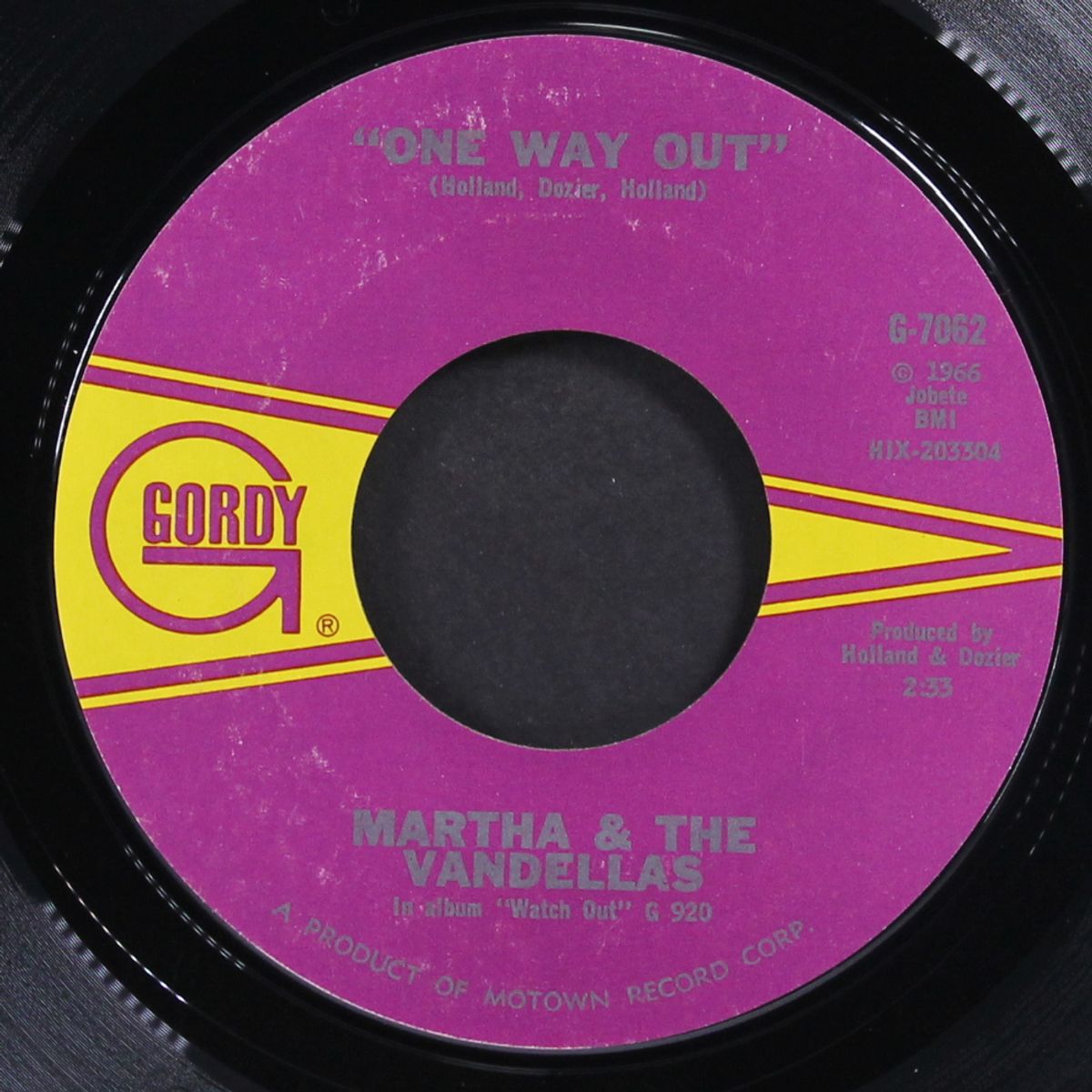 love bug leave my heart alone / one way out by MARTHA & VANDELLAS