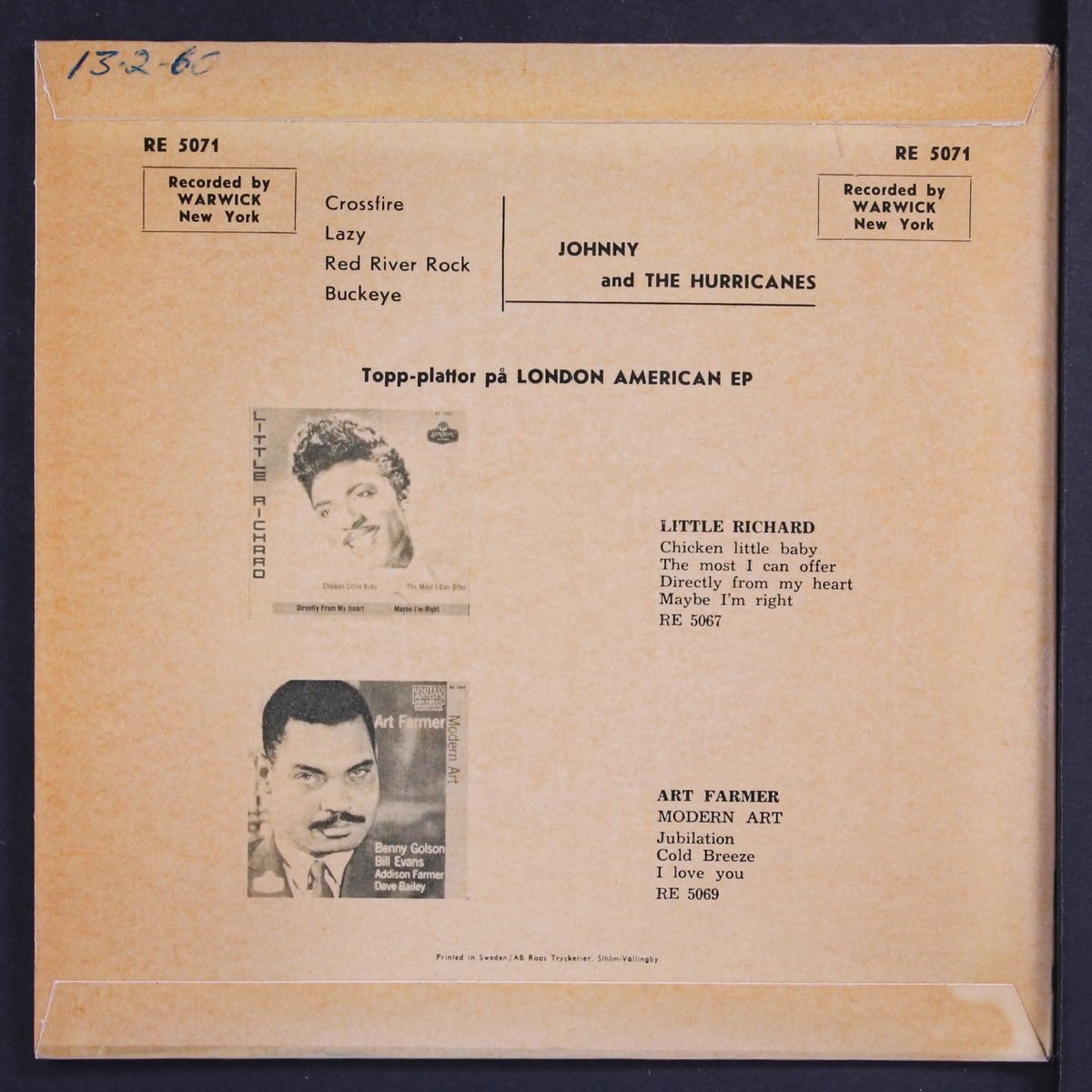 red river rock by JOHNNY & HURRICANES