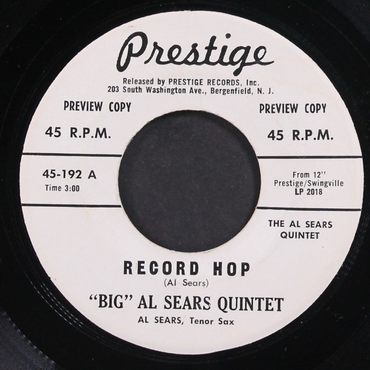 record hop / take off road by BIG AL SEARS