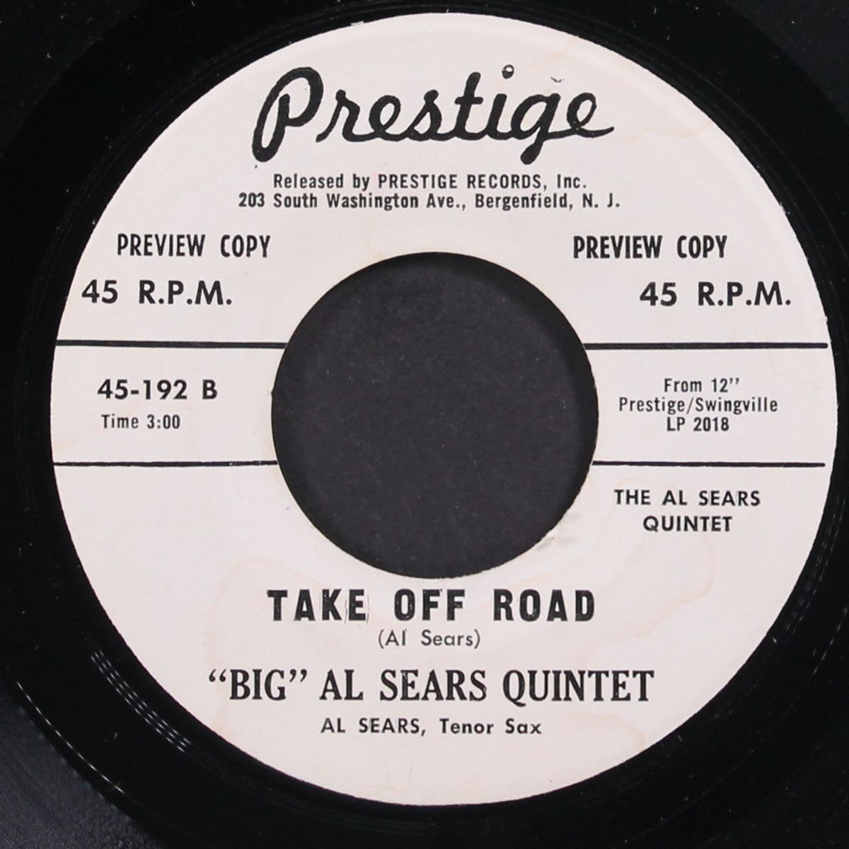 record hop / take off road by BIG AL SEARS