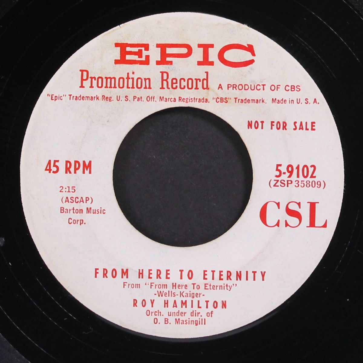 unchained melody / from here to eternity by ROY HAMILTON