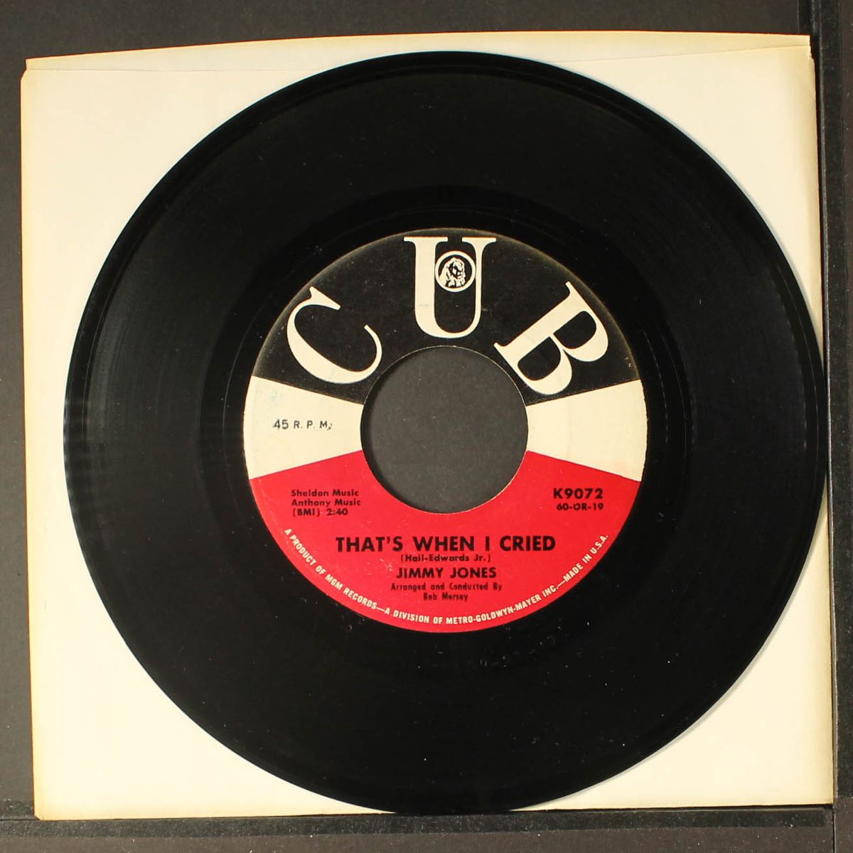 i just go for you / that's when i cried by JIMMY JONES