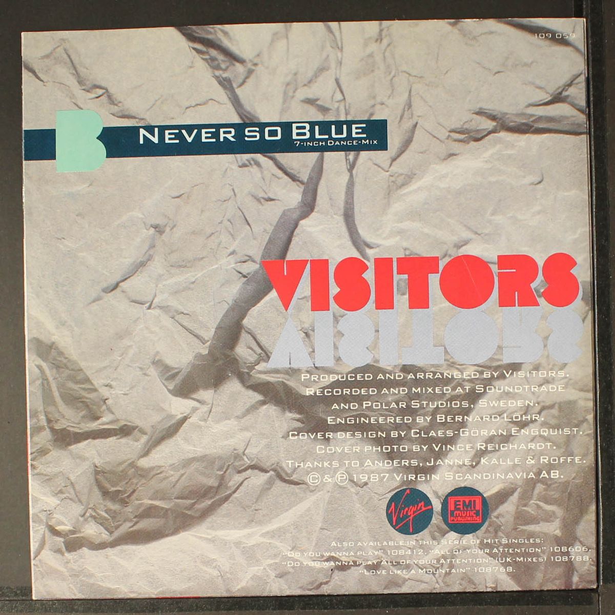 never so blue by VISITORS