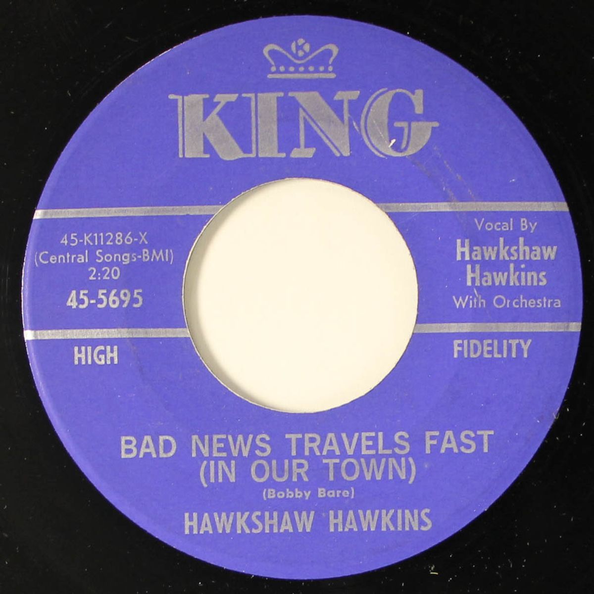 bad news travels fast (in our town / let them talk) by HAWKSHAW HAWKINS