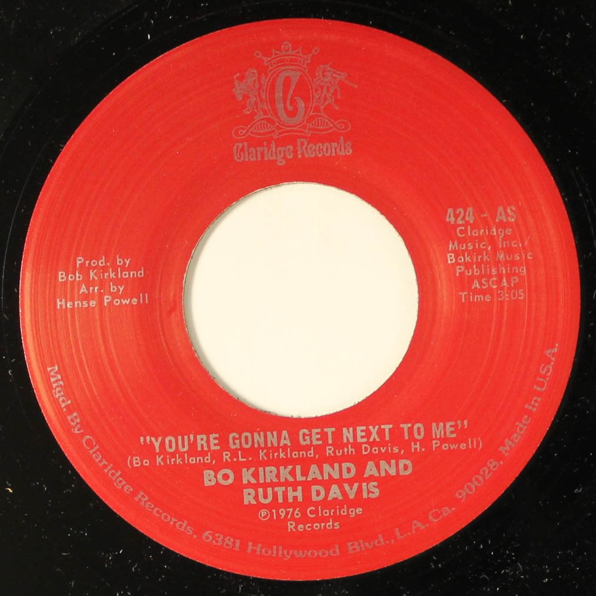 you're gonna get next to me / stay out my kitchen by BO KIRKLAND & RUTH DAVIS